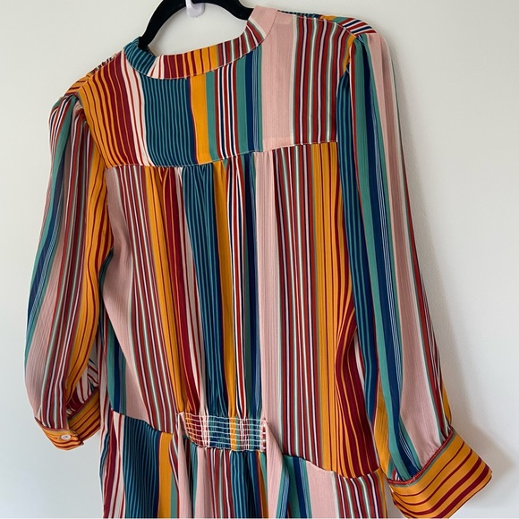 dRA Los Angelos Dream in Colour Jumpsuit Belted Wide Leg Multicolour Striped Jum - Picture 9 of 14